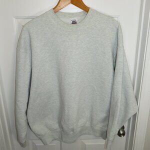 Vintage BVD Blank Gray Crewneck Long Sleeve Sweatshirt Made in USA Mens XXL